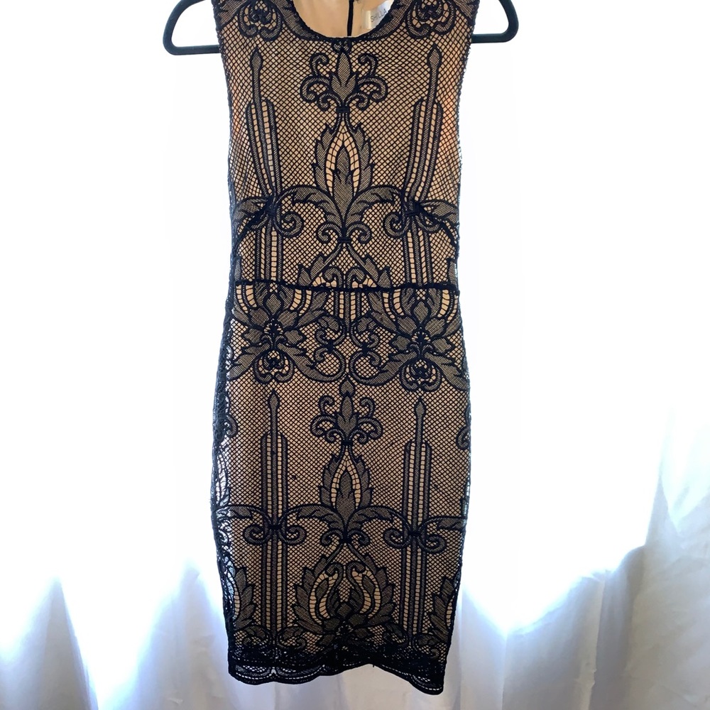 Black Lace Midi Dress - Picture 2 of 6